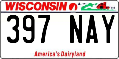 WI license plate 397NAY