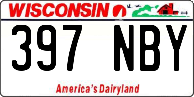 WI license plate 397NBY