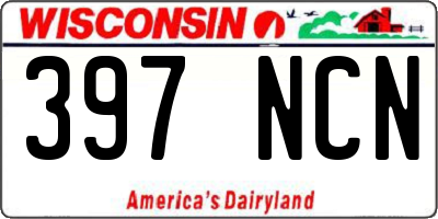 WI license plate 397NCN