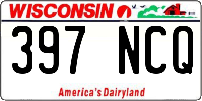 WI license plate 397NCQ