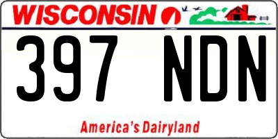 WI license plate 397NDN