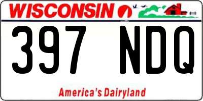 WI license plate 397NDQ