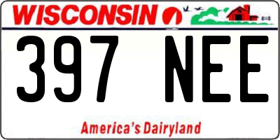 WI license plate 397NEE