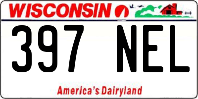 WI license plate 397NEL