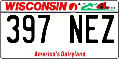WI license plate 397NEZ