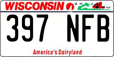 WI license plate 397NFB