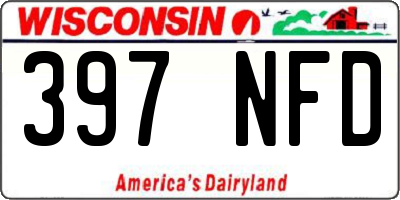 WI license plate 397NFD