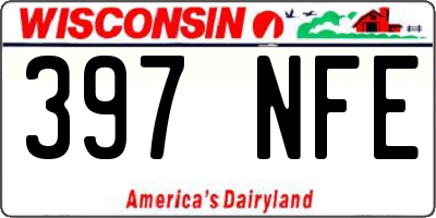 WI license plate 397NFE