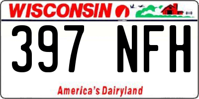 WI license plate 397NFH