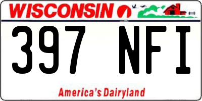WI license plate 397NFI