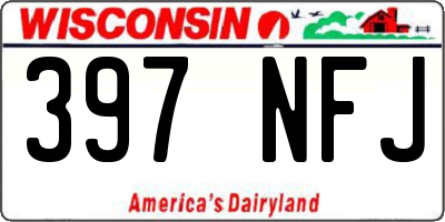 WI license plate 397NFJ