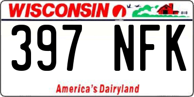 WI license plate 397NFK