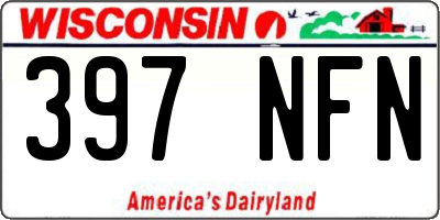 WI license plate 397NFN