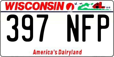 WI license plate 397NFP