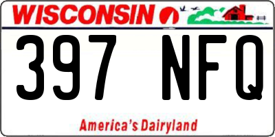 WI license plate 397NFQ