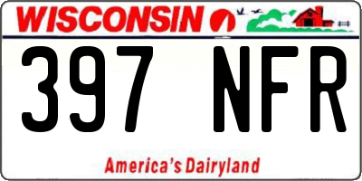 WI license plate 397NFR