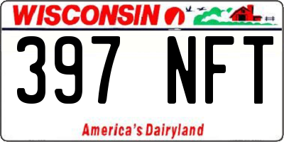 WI license plate 397NFT