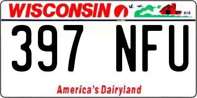WI license plate 397NFU
