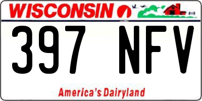 WI license plate 397NFV