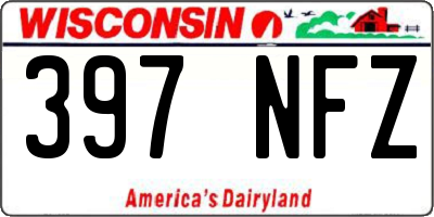 WI license plate 397NFZ