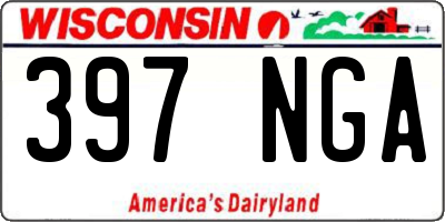 WI license plate 397NGA