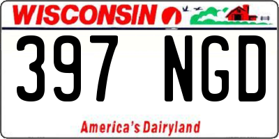 WI license plate 397NGD