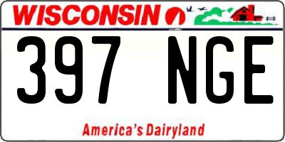 WI license plate 397NGE