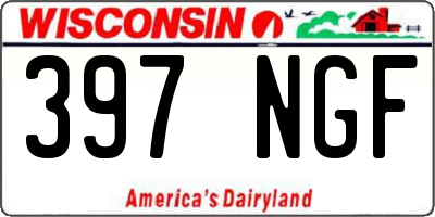 WI license plate 397NGF