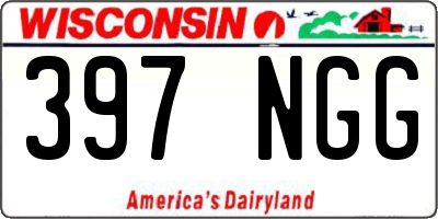 WI license plate 397NGG