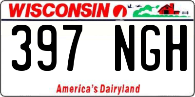 WI license plate 397NGH