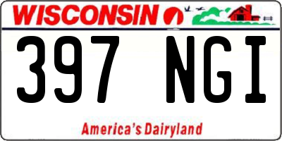 WI license plate 397NGI