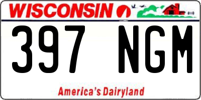 WI license plate 397NGM
