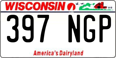 WI license plate 397NGP