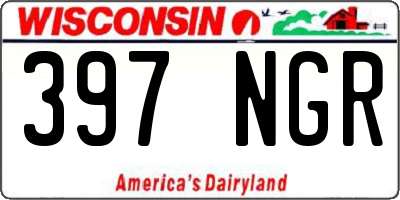 WI license plate 397NGR