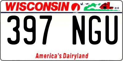 WI license plate 397NGU