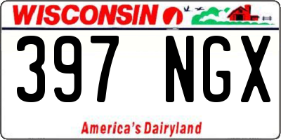 WI license plate 397NGX