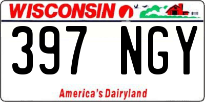 WI license plate 397NGY