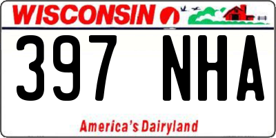WI license plate 397NHA