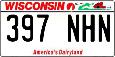 WI license plate 397NHN