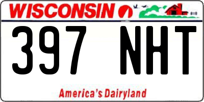 WI license plate 397NHT