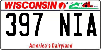 WI license plate 397NIA