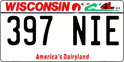 WI license plate 397NIE