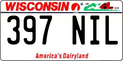 WI license plate 397NIL