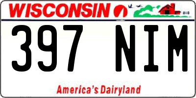 WI license plate 397NIM