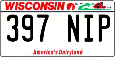 WI license plate 397NIP