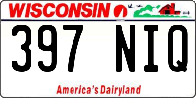 WI license plate 397NIQ