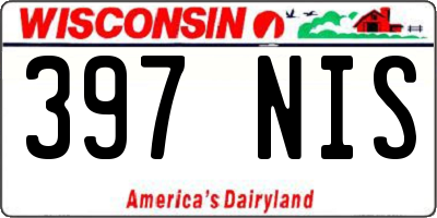 WI license plate 397NIS
