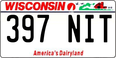 WI license plate 397NIT