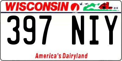 WI license plate 397NIY