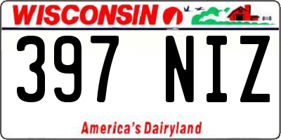 WI license plate 397NIZ